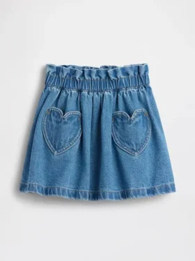 Baby & Toddler Heart Pocket Denim Skirt