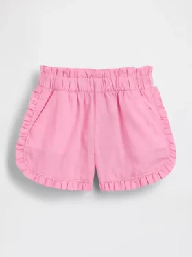 Baby & Toddler Linen-Cotton Ruffle Dolphin Shorts