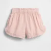 Baby & Toddler Linen-Cotton Ruffle Dolphin Shorts