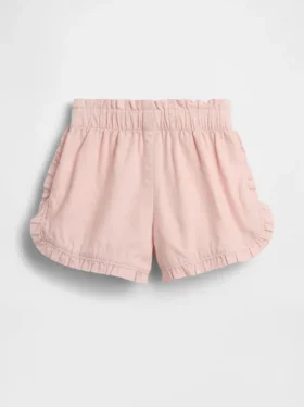Baby & Toddler Linen-Cotton Ruffle Dolphin Shorts