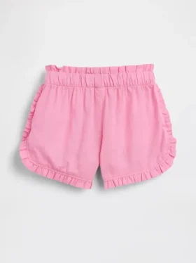 Baby & Toddler Linen-Cotton Ruffle Dolphin Shorts
