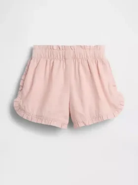 Baby & Toddler Linen-Cotton Ruffle Dolphin Shorts
