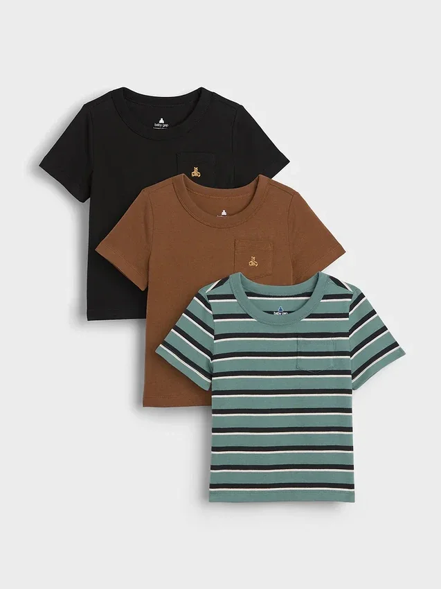 Baby & Toddler Mix & Match Pocket T-Shirt (3-Pack)