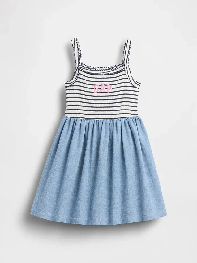 Baby & Toddler Mixed Media Apron Dress