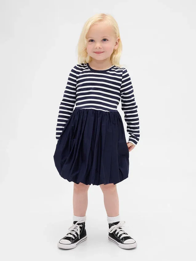 Baby & Toddler Mixed Media Bubble Dress