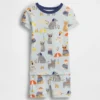 Baby & Toddler Organic Brushed Cotton Beach Dogs Pj Short Set