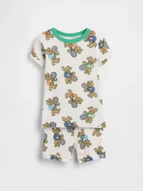 Baby & Toddler Organic Brushed Cotton Brannan Bear Tennis Pj Short Set