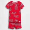 Baby & Toddler Organic Brushed Cotton Firetruck Pj Short Set