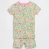 Baby & Toddler Organic Brushed Cotton Floral Pj Short Set
