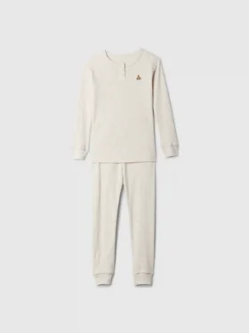 Baby & Toddler Organic Brushed Cotton Henley Pj Set