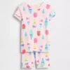 Baby & Toddler Organic Brushed Cotton Ice Cream Pj Short Set