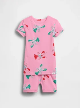 Baby & Toddler Organic Brushed Cotton Lobster Pj Short Set