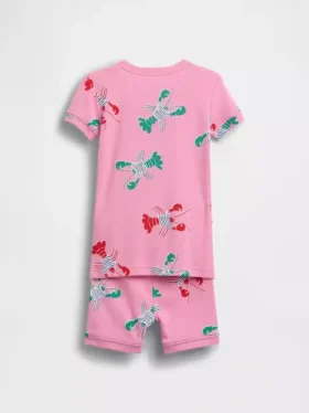 Baby & Toddler Organic Brushed Cotton Lobster Pj Short Set