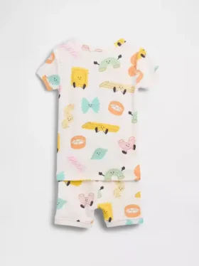 Baby & Toddler Organic Brushed Cotton Pasta Pj Short Set