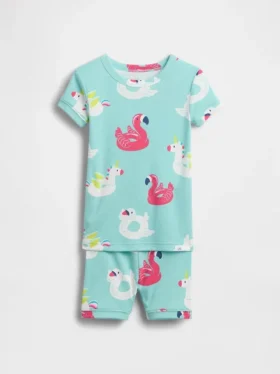 Baby & Toddler Organic Brushed Cotton Pool Float Pj Short Set