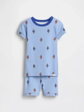 Baby & Toddler Organic Brushed Cotton Soccer Bear Pj Short Set