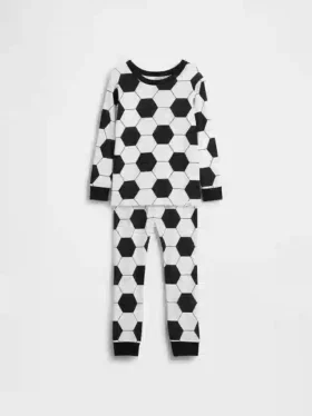 Baby & Toddler Organic Brushed Cotton Soccer Pj Set