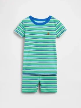 Baby & Toddler Organic Brushed Cotton Stripe Pj Short Set