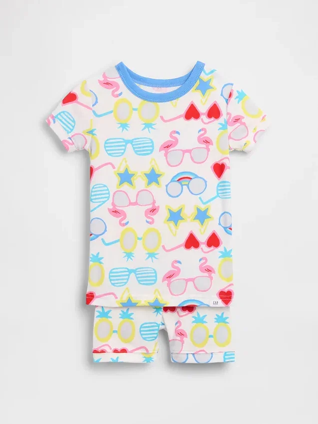 Baby & Toddler Organic Brushed Cotton Sunglasses Pj Short Set