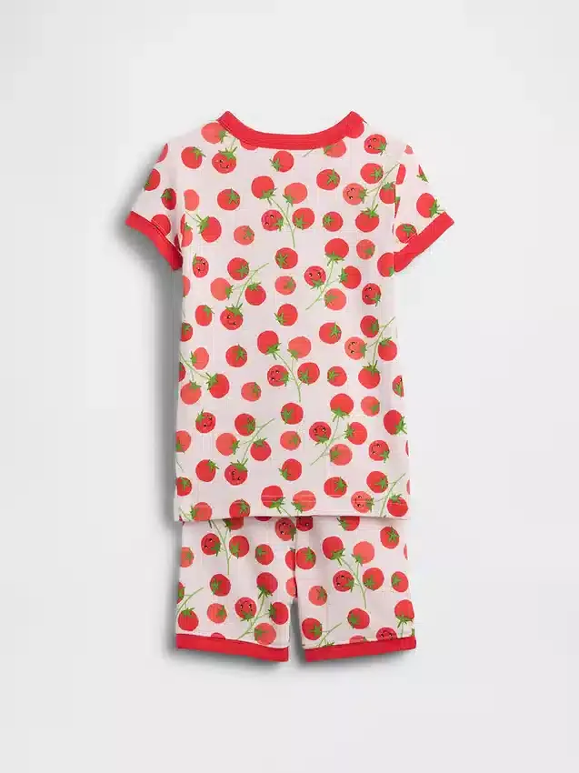 Baby & Toddler Organic Brushed Cotton Tomato Pj Short Set