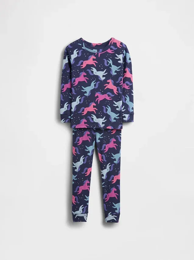 Baby & Toddler Organic Brushed Cotton Unicorn Pj Set