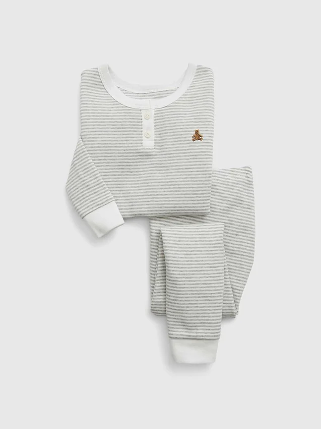 Baby & Toddler Organic Cotton Henley Pj Set