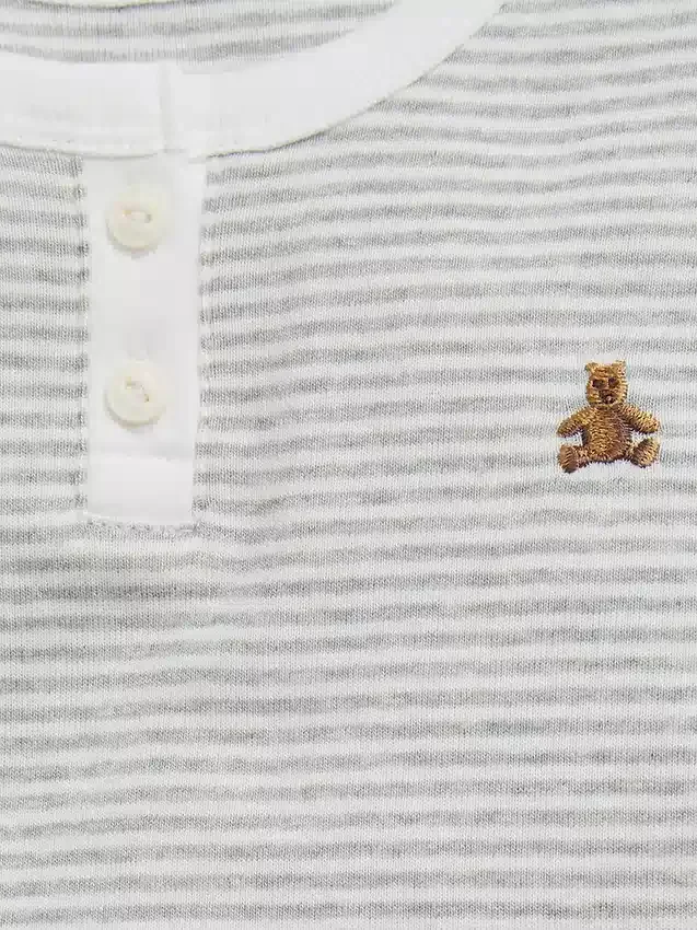 Baby & Toddler Organic Cotton Henley Pj Set