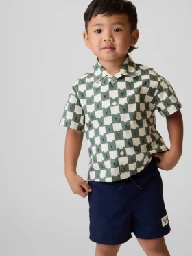 Baby & Toddler Organic Cotton Poplin Print Shirt