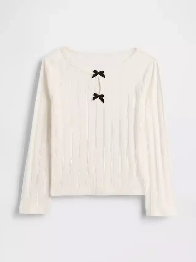 Baby & Toddler Pointelle Bow Top
