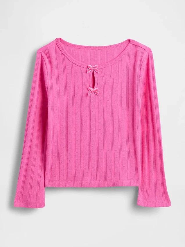 Baby & Toddler Pointelle Bow Top
