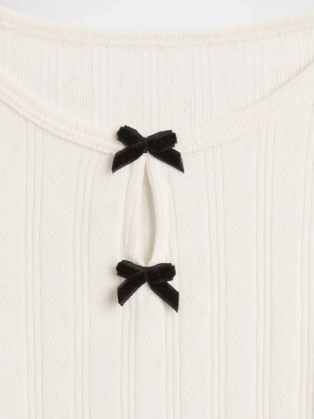 Baby & Toddler Pointelle Bow Top