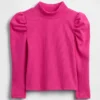 Baby & Toddler Puff-Sleeve Rib Mockneck