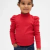 Baby & Toddler Puff-Sleeve Rib Mockneck
