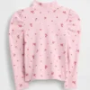 Baby & Toddler Puff-Sleeve Rib Mockneck