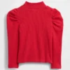Baby & Toddler Puff-Sleeve Rib Mockneck