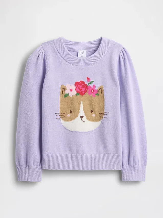 Baby & Toddler Puff-Sleeve Sweater