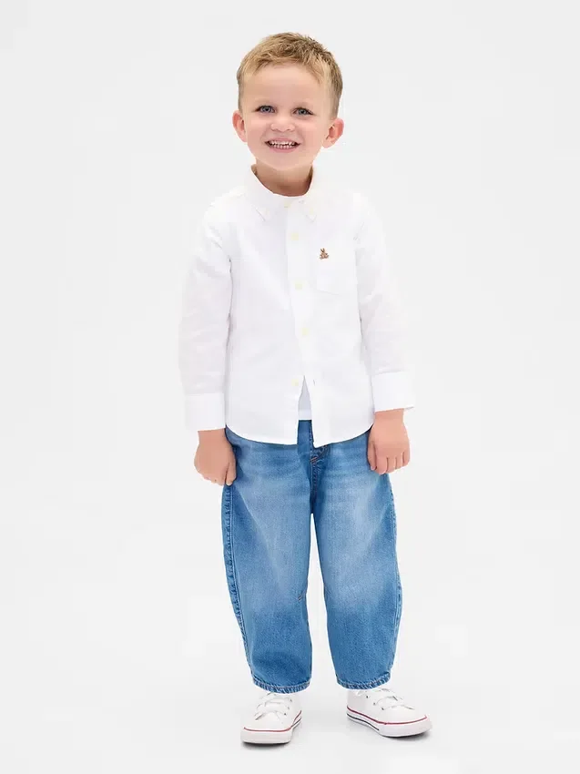 Baby & Toddler Pull-On Barrel Jeans