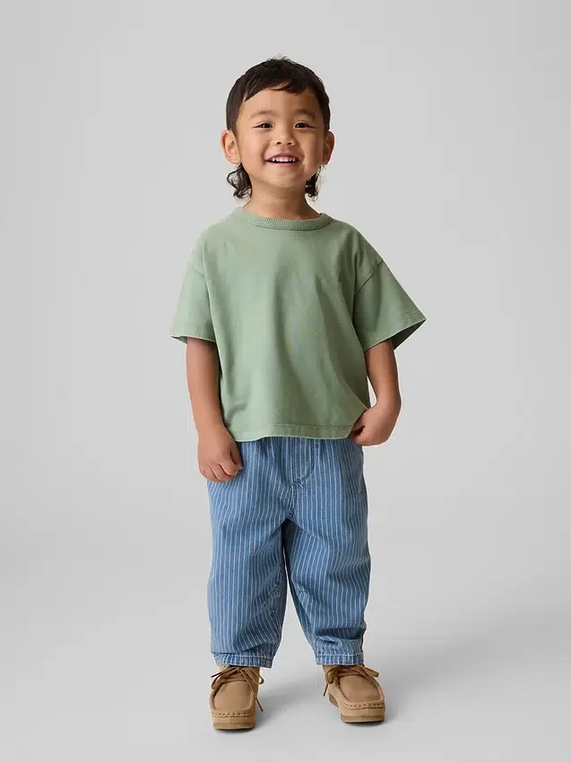 Baby & Toddler Pull-On Barrel Jeans