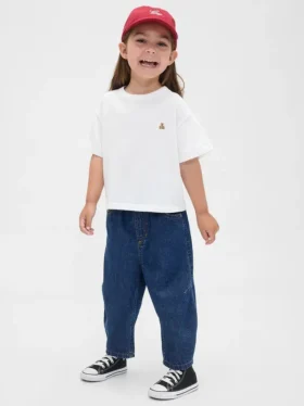Baby & Toddler Pull-On Barrel Jeans