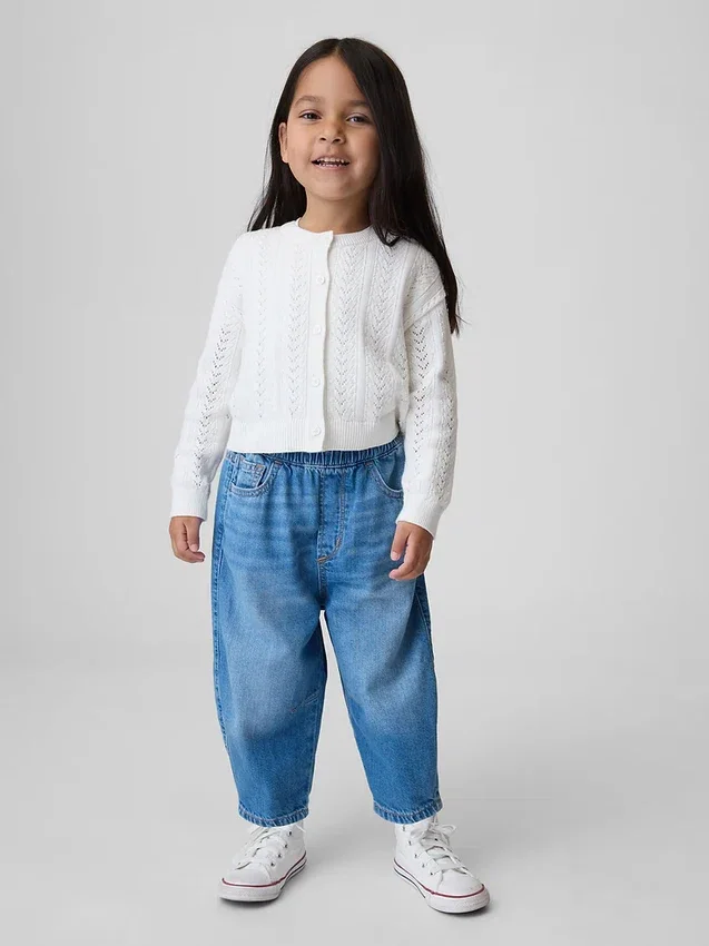 Baby & Toddler Pull-On Barrel Jeans
