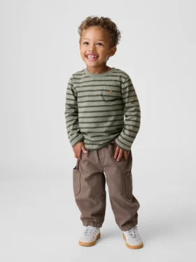 Baby & Toddler Pull-On Bear Pocket Barrel Jeans