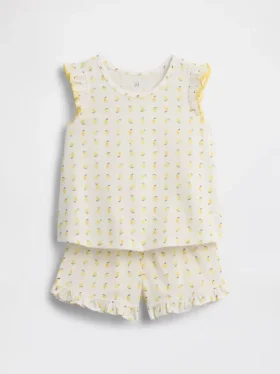 Baby & Toddler Recycled Ruffle Fruit Pj Short Set