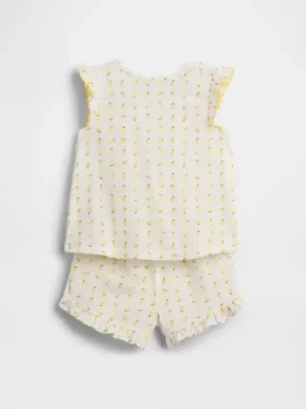 Baby & Toddler Recycled Ruffle Fruit Pj Short Set