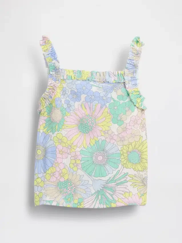 Baby & Toddler Rib Ruffle Apron Tank Top
