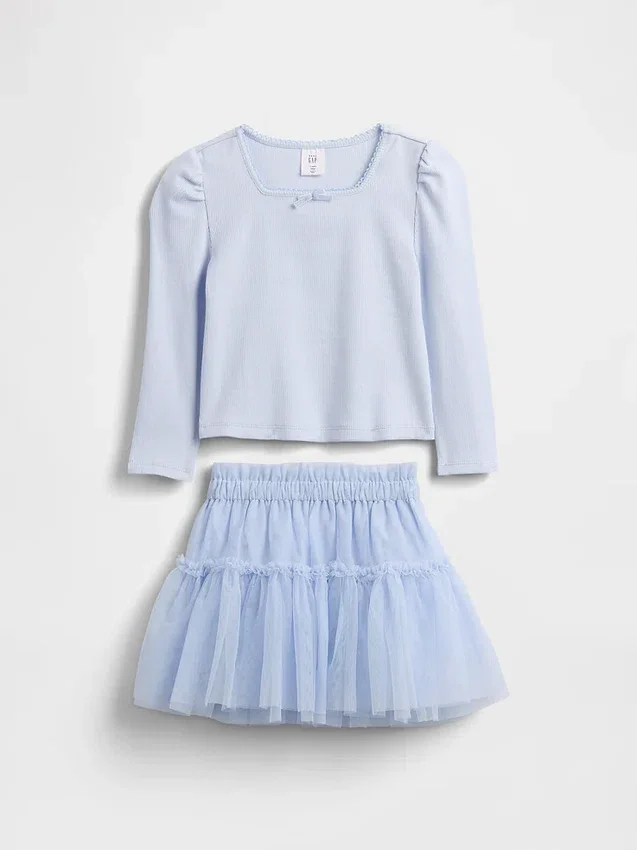 Baby & Toddler Rib & Tulle Outfit Set