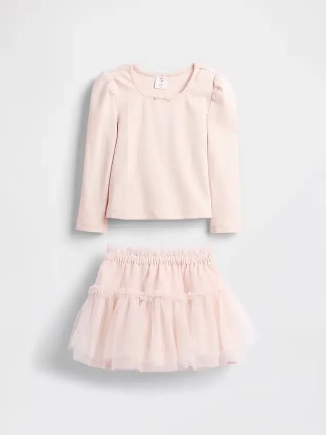 Baby & Toddler Rib & Tulle Outfit Set