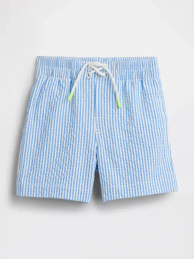 Baby & Toddler Seersucker Swim Trunks