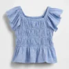 Baby & Toddler Smocked Flutter-Sleeve Top