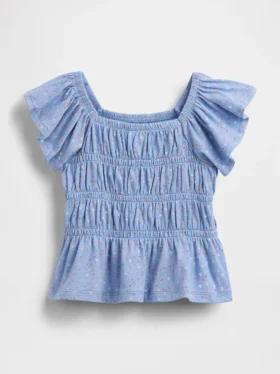 Baby & Toddler Smocked Flutter-Sleeve Top