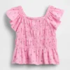 Baby & Toddler Smocked Flutter-Sleeve Top